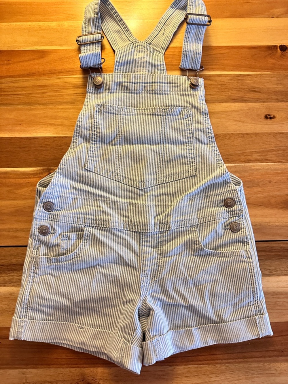 Wonder nation Blue Stripe Short Overalls